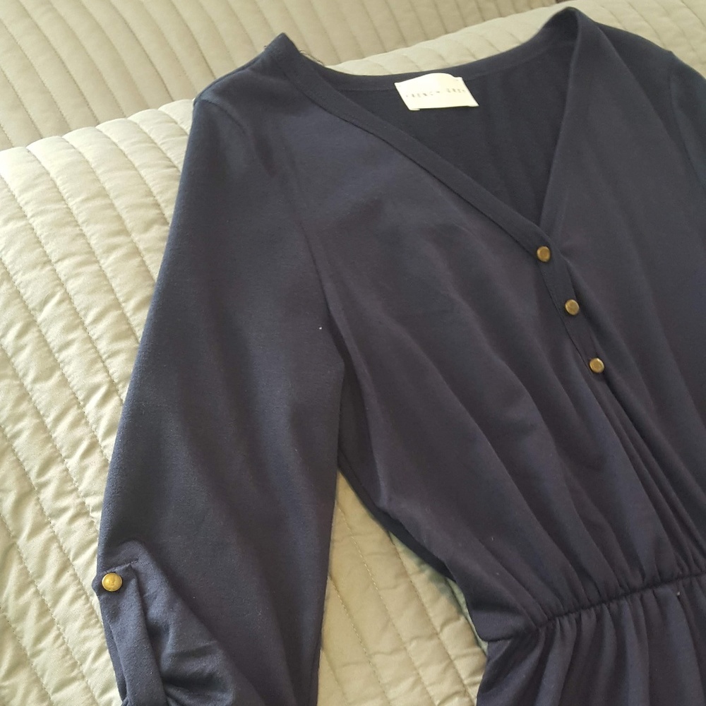 Navy knit dress. French Gray Stitch Fix brand. M